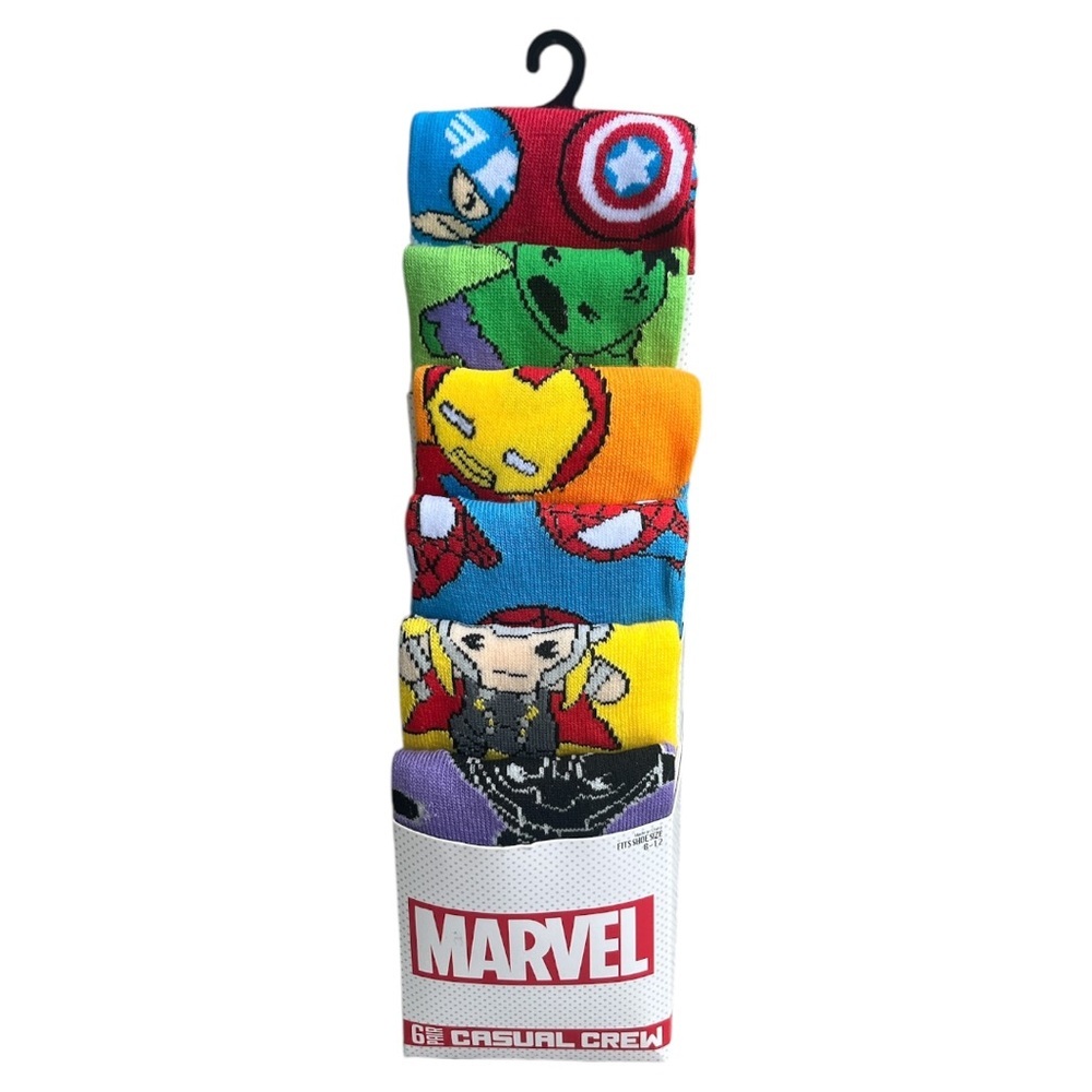 Marvel Heroic Crew Socks Collection - Red, Green, Yellow, Blue - Picture 6 of 6